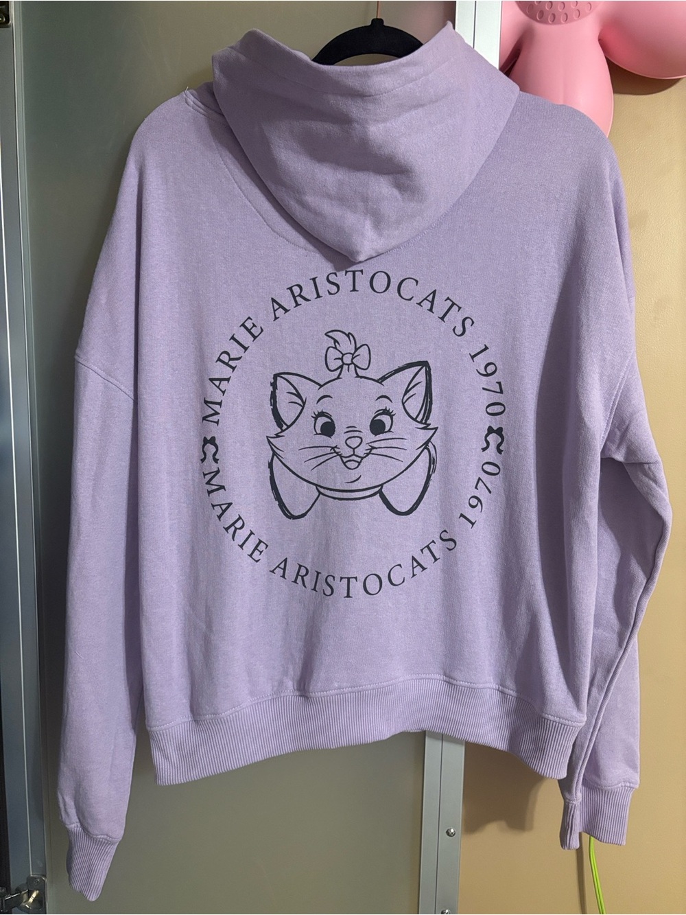 BNWT Disney Marie Aristocats Cat Fleece Hoodie Sweater - Size Small